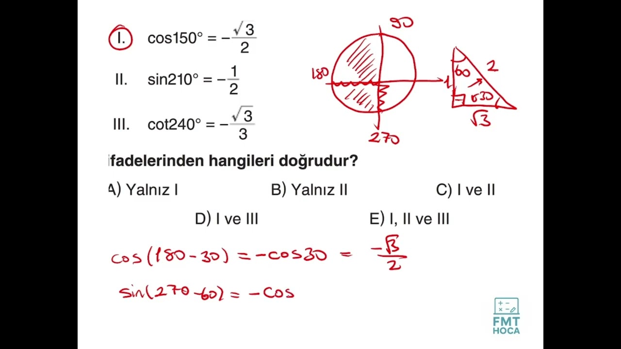 DERS 9  TRİGONOMETRİ İNDİRGEME