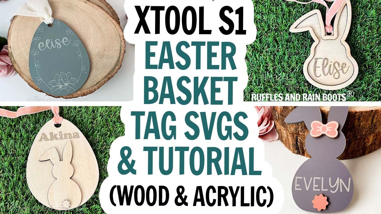 Easter Laser Craft / Free Laser SVG / Easter Basket Tag SVG / Wood Easter Tag / Acrylic Easter Tags