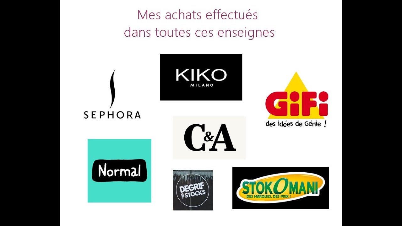 Mes achats chez NORMAL, GIFI, KIKO, ...