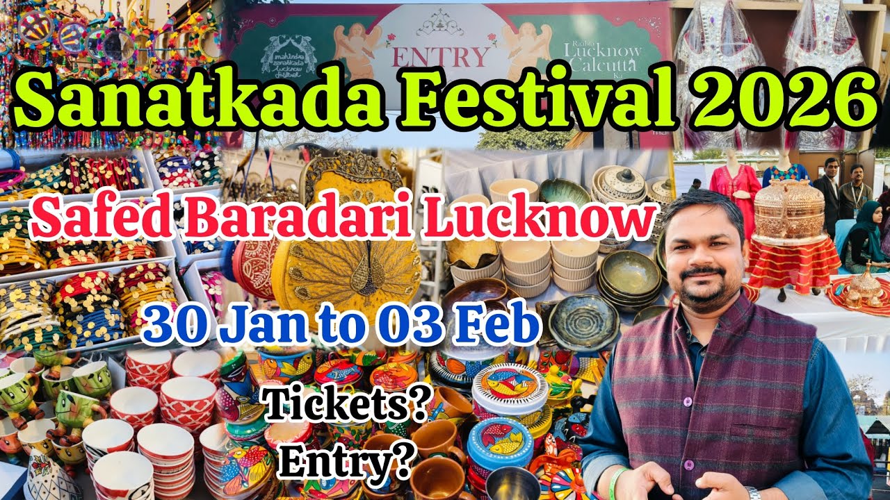 Sanatkada Lucknow Festival 2026 | Weavers , Craft & Artisans Ka Mela | Safed Baradari Qaiserbagh |
