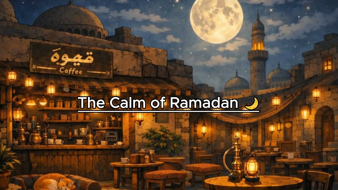 🌙✨  ☕ Arabic Night Lofi Cafe Ramadan Vibes for Focus, Sleep & Reflection