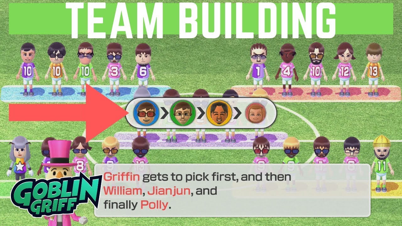 Wii Party U | Team Building (Master Mode) | Goblin Griff vs Polly vs William vs Jianjun