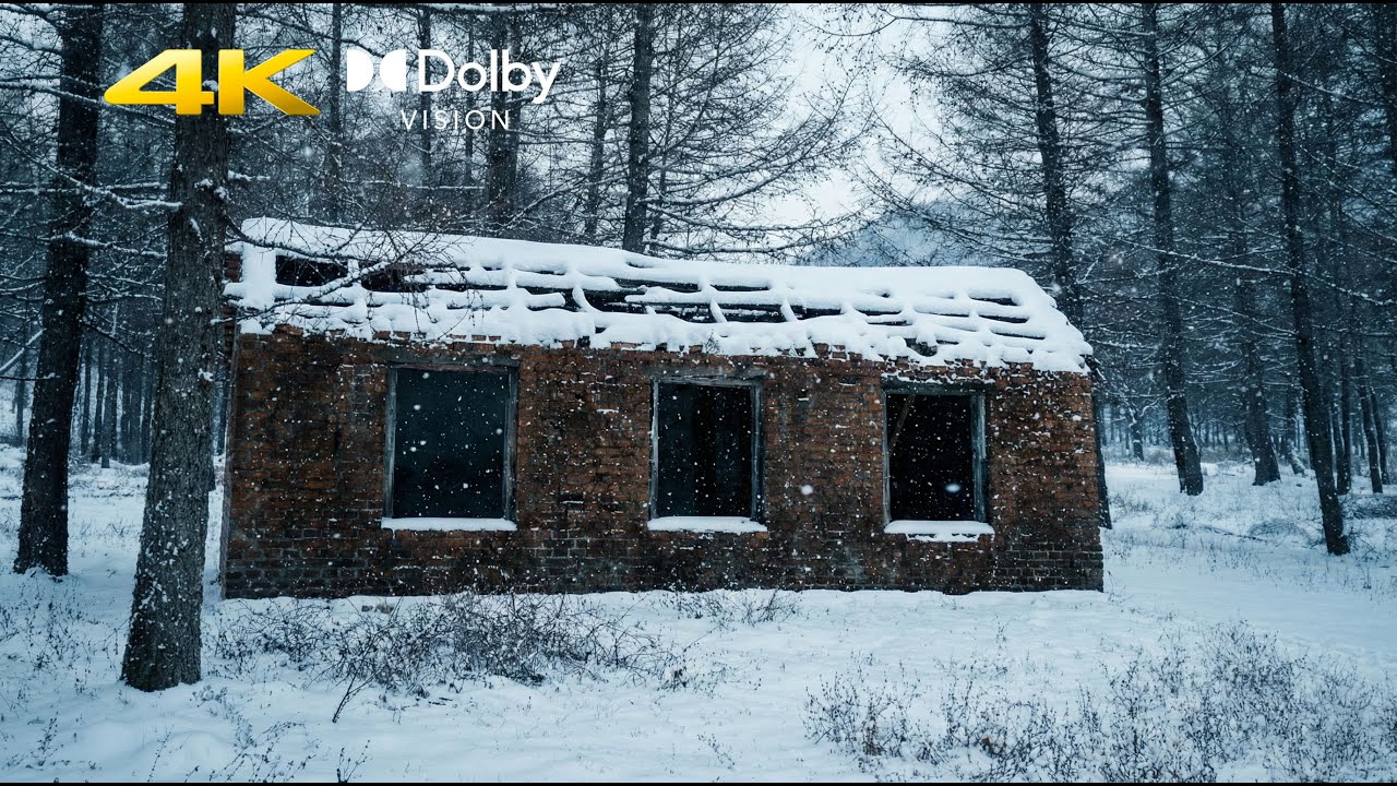 0 Decibels: Immersive Snow Watching in a Northeast Village | 4K