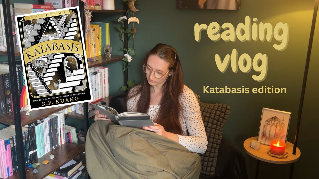 Reading the book of the moment - Katabasis by R. F Kuang! Reading vlog & spoiler-free review 🌙