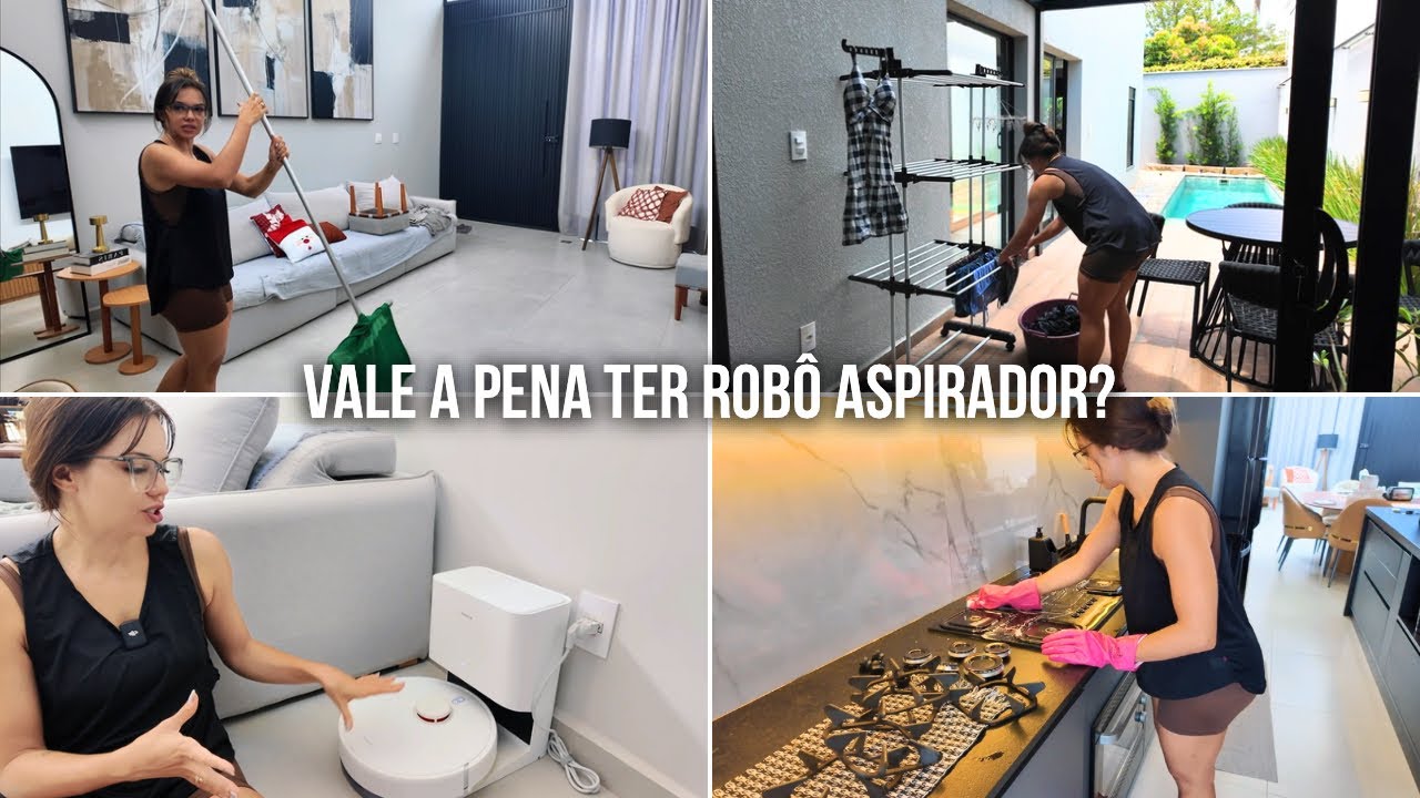 Meu robô aspirador + arrumando a casa antes de viajar 