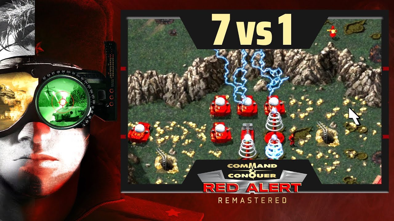 Red Alert Remastered | The Power of Tesla | (7 vs 1)
