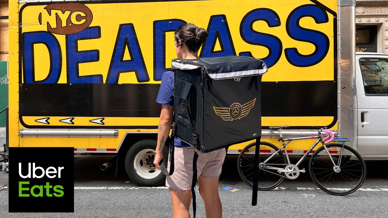 Lower Manhattan Uber Eats | Fixed Gear Bike Delivery