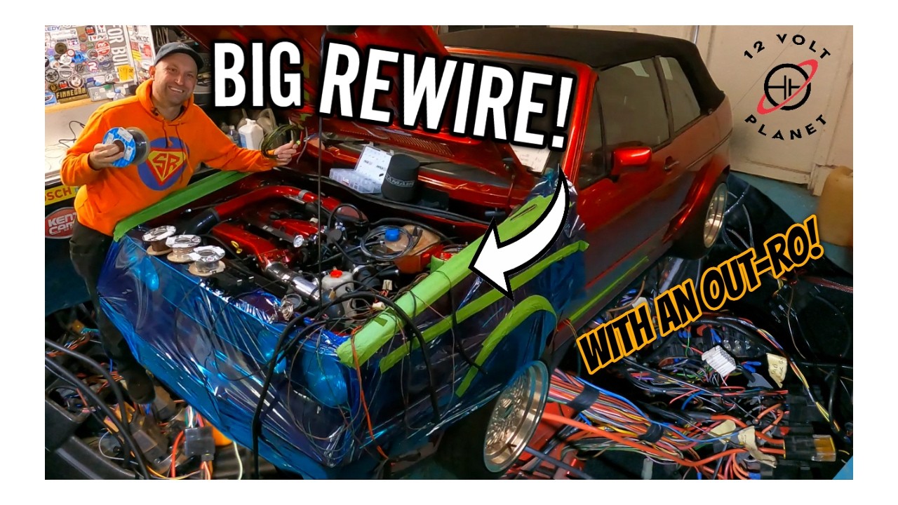 BIG Rewire on the Mk1 Golf SHOWCAR! Now we have ALL the Volts! WITH an OUT-RO.....!