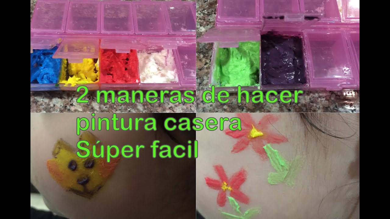 Como hacer pintura facial casera, dos maneras de hacerla super facil,
