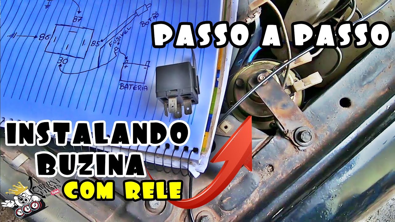 COMO INSTALAR BUZINA DE 1 OU 2  TERMINAL COM RELE (PASSO A PASSO) Caverna Turbo 2026
