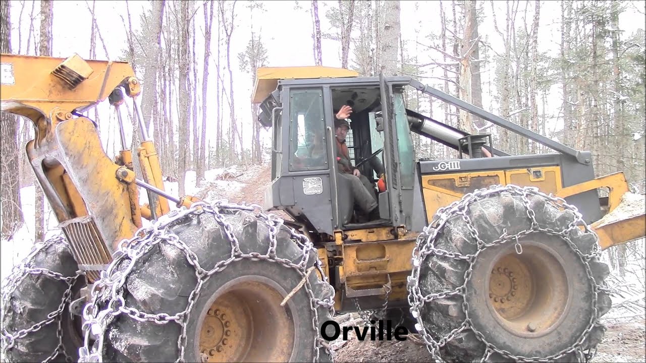 logging with grapple skidder, feller buncher & slasher