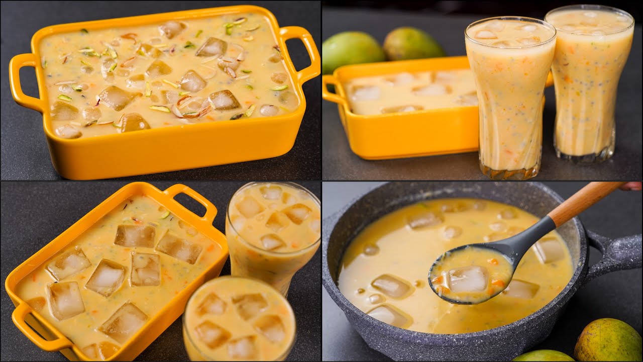 MANGO CUTARD SHARBAT | MANGO MILK SHARBAT | MANGO SUMMER DRINK | MANGO MILK DRINK | N'Oven