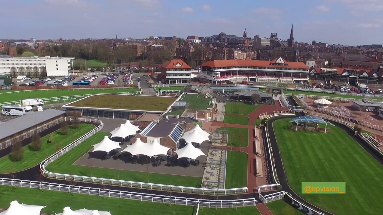 Aerial Footage of Chester Racecourse | Chester, UK
