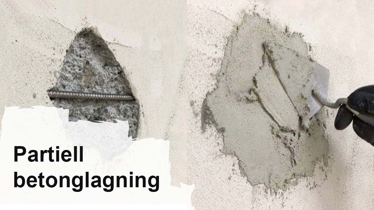 Partiell betonglagning