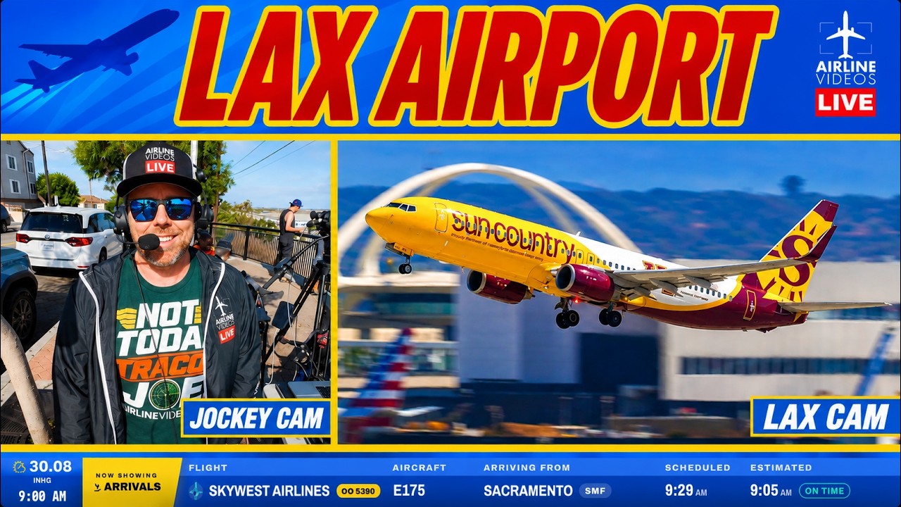🔴LIVE LOS ANGELES (LAX) AIRPORT ACTION!  (August 16th, 2026)