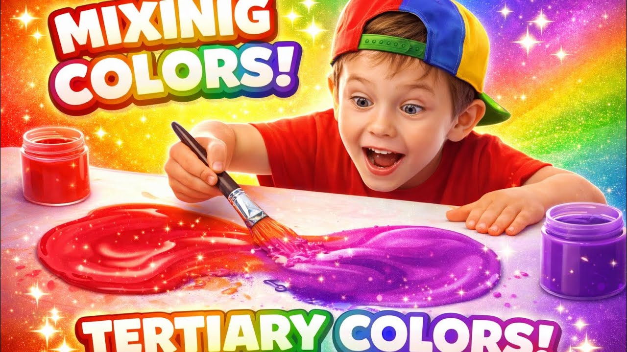 Tertiary Colours for Kids 🌈 | Fun Colour Mixing Adventure + Quiz!