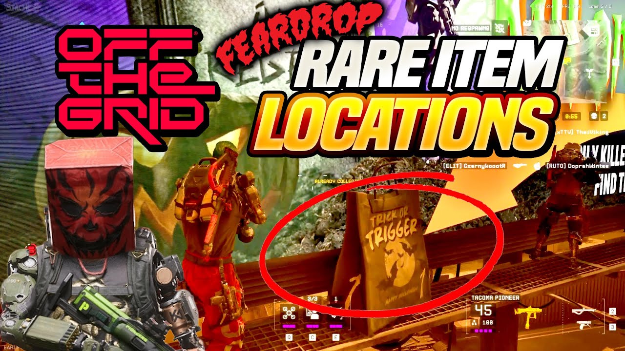 Off The Grid HALLOWEEN EVENT 10 Candy Bag Locations (RARE MASK!)