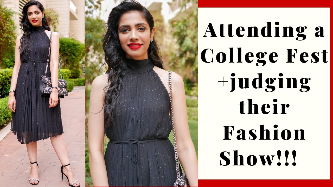 Styling Little Black Dress for a College Fest | Makeup +Hair Tips