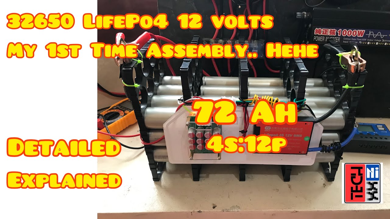 LifePo4 32650 12v 72Ah Battery Pack | Power Bank | 4s 12p