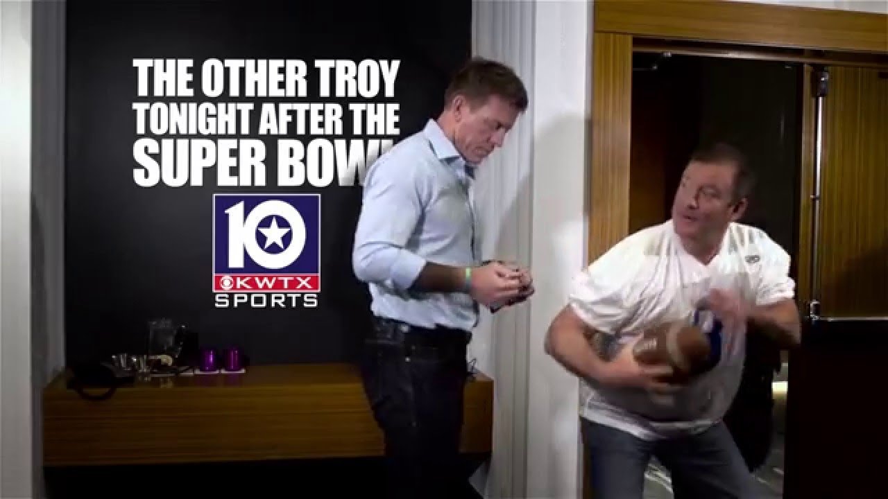 KWTX Super Bowl commercial with TROY AIKMAN and MIKE SINGLETARY