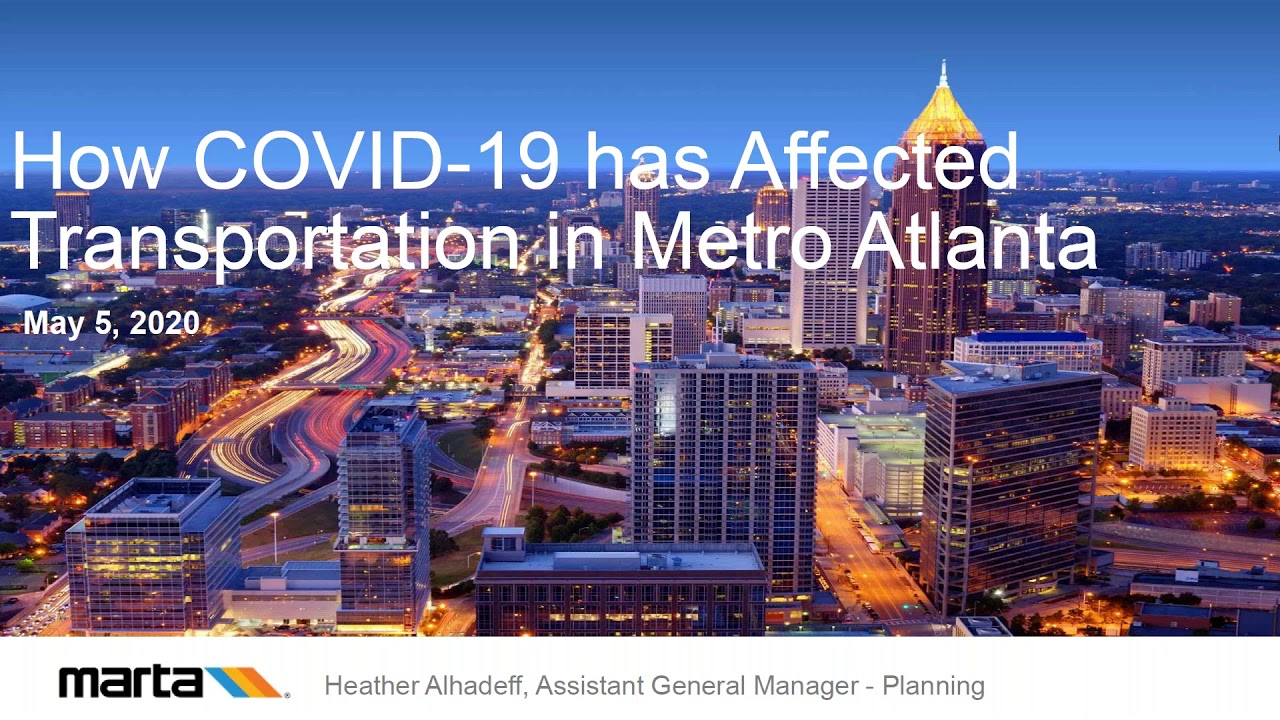 ARC Webinar Series:  How COVID-19 has Affected Transportation in Metro Atlanta