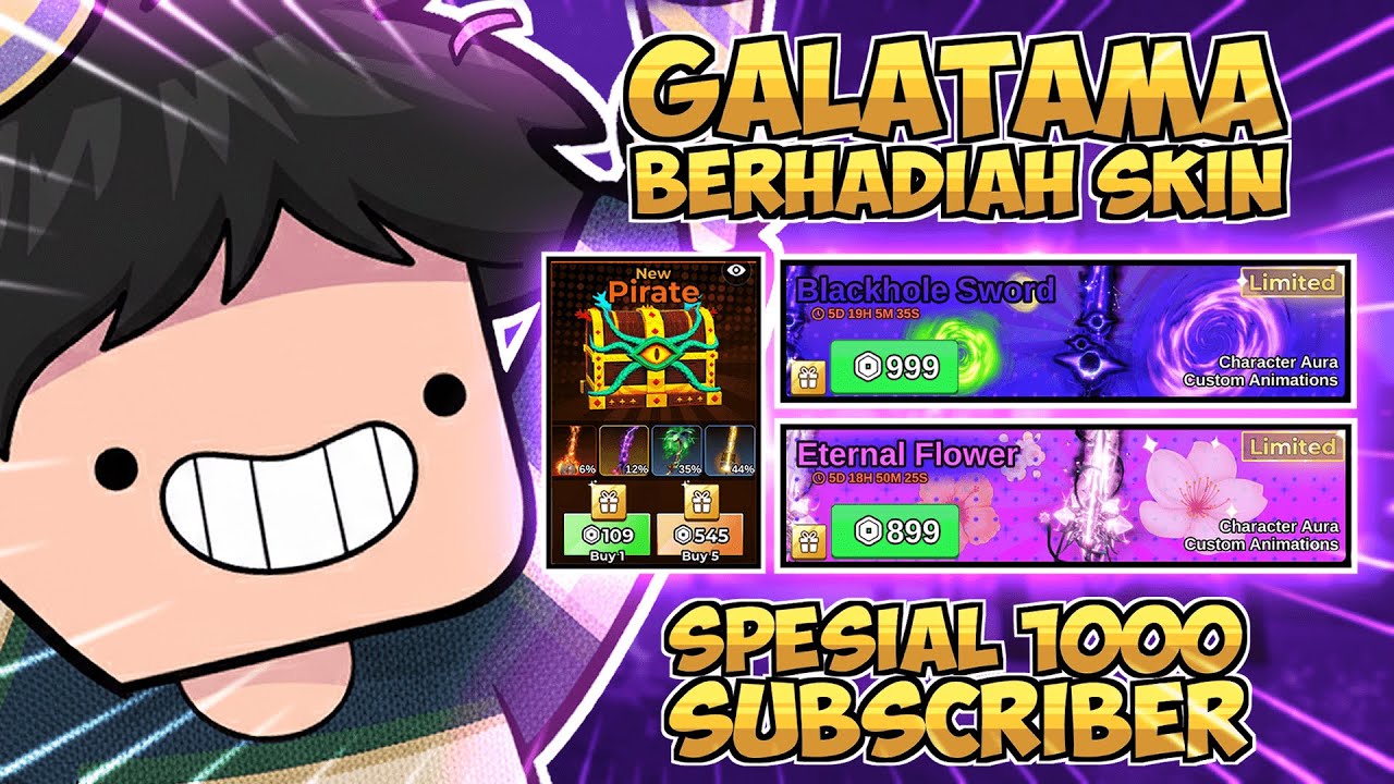 GALATAMA GIVEAWAY SKIN ROD SPESIAL 1000 SUBSCRIBER! - ROBLOX FISH IT