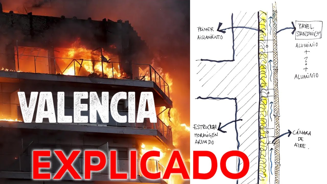 Edificio INCENDIADO en VALENCIA (►Arquitecto LO EXPLICA)