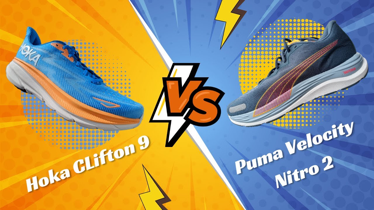 Comparação: Hoka Clifton 9 vs Puma Velocity Nitro 2