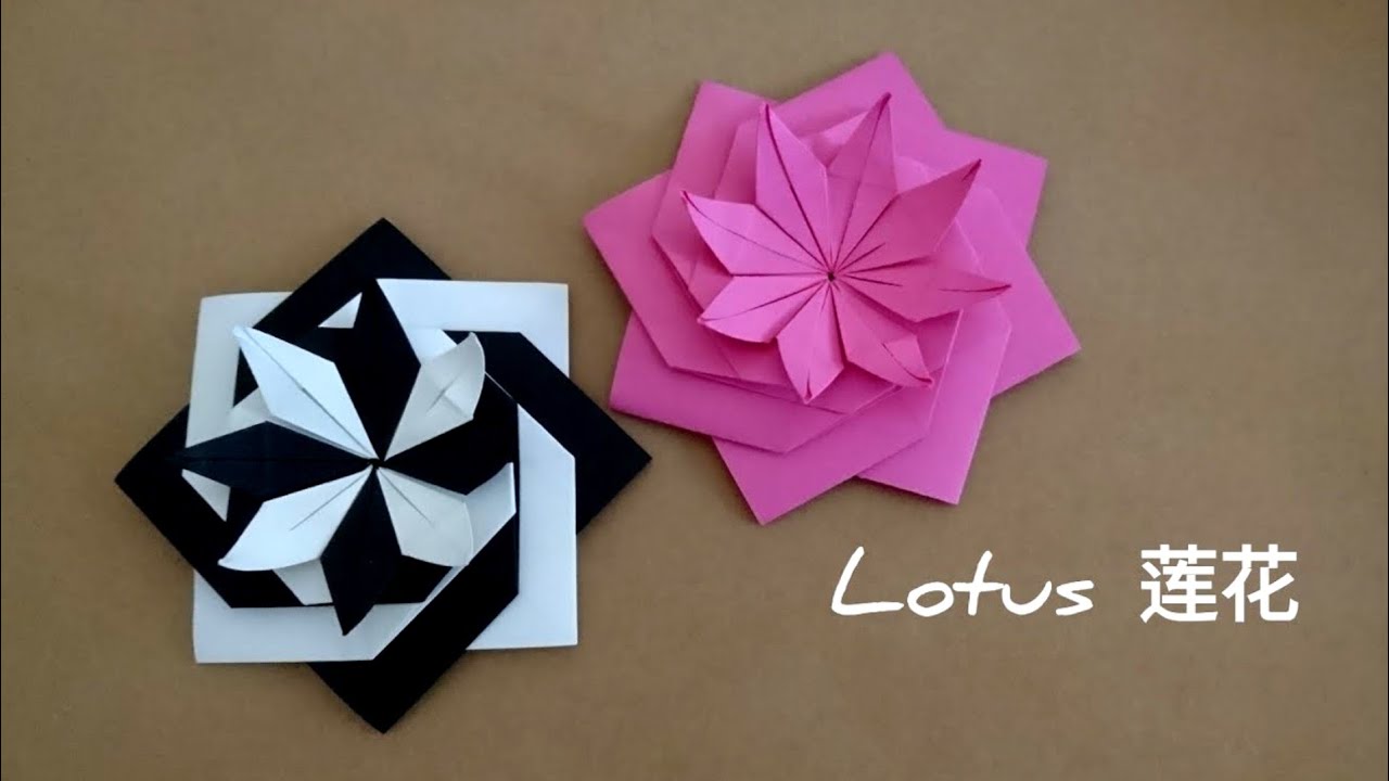 Origami Lotus Flower/ 8-petal flower 折纸莲花