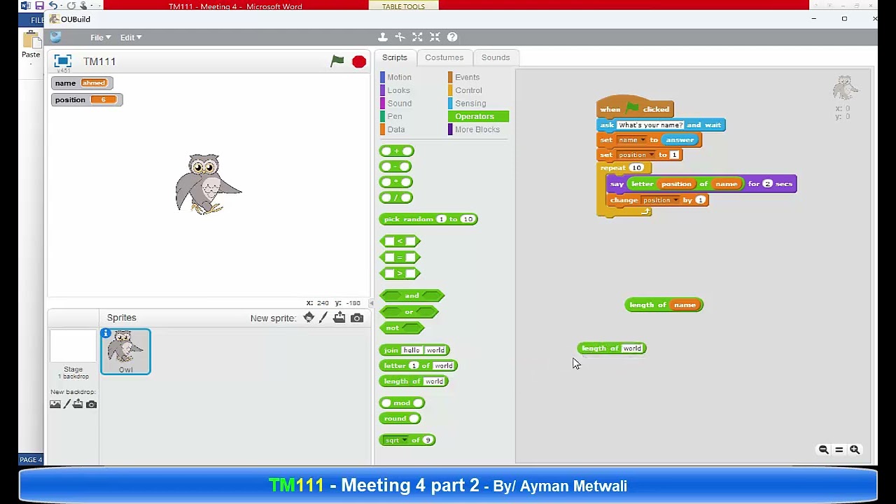 TM111 Meeting 4 part 2