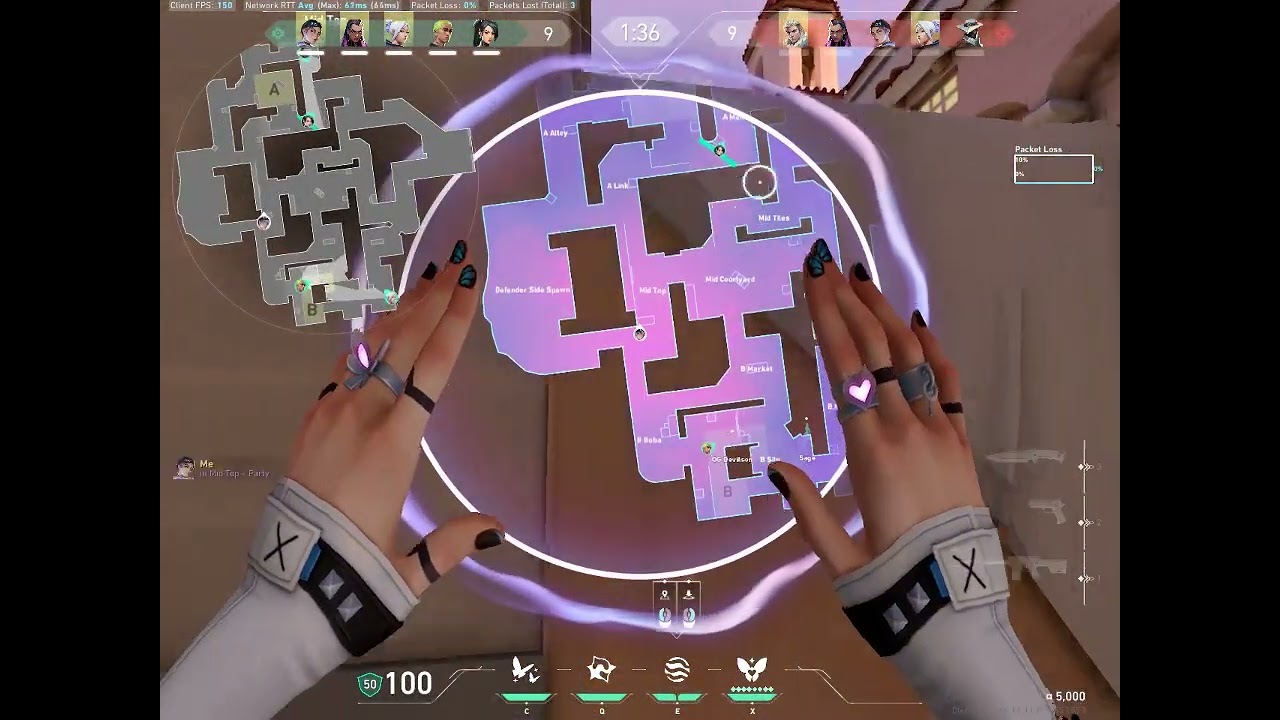 My best 1v5 #clutchmovements on Sunset..🥱 ..Rank push..Ascendant..