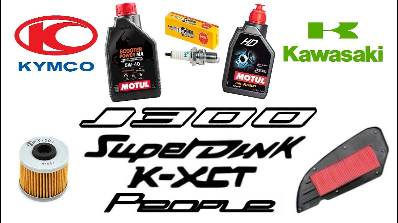 Mantenimiento 5000kms KYMCO / KAWASAKI J300 / Superdink/ K-XCT / People, etc... EN 10 MINUTOS