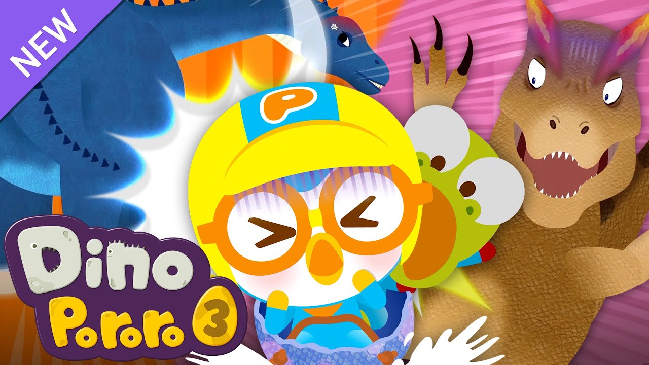 ★New★ Pororo Dino Adventure | Defeat the Scary Allosaurus! | Kids Dinosaur Cartoon