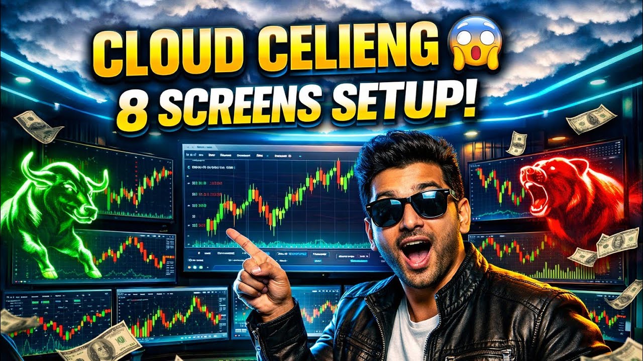 Trading Room Dream Setup Bana Diya 😎🔥 ll 8 LED Screens + Cloud Ceiling Setup!