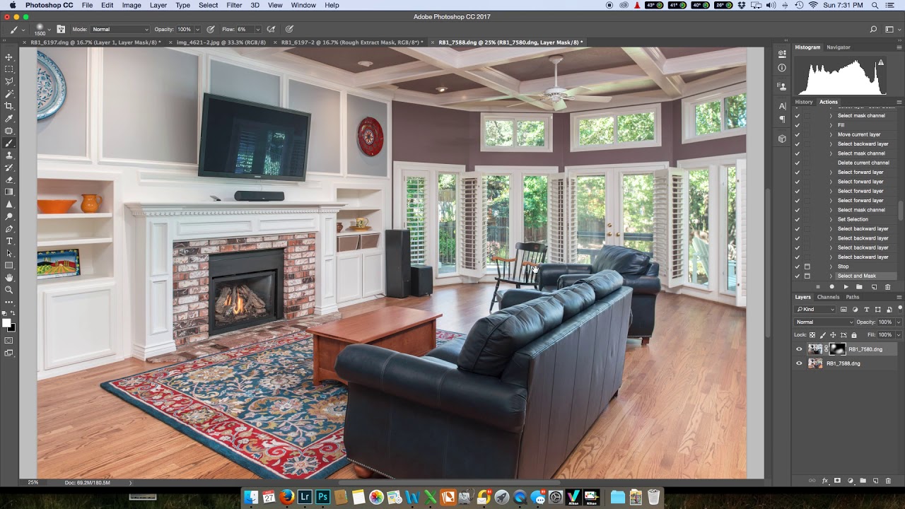 How Flambient Technique can help avoid shadows when photographing a difficult Coffered Ceiling