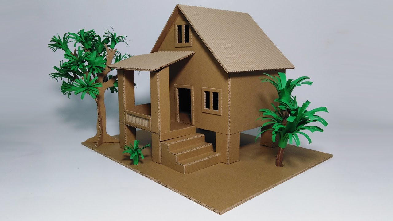 طريقة عمل منزل من الكرتون  🏠