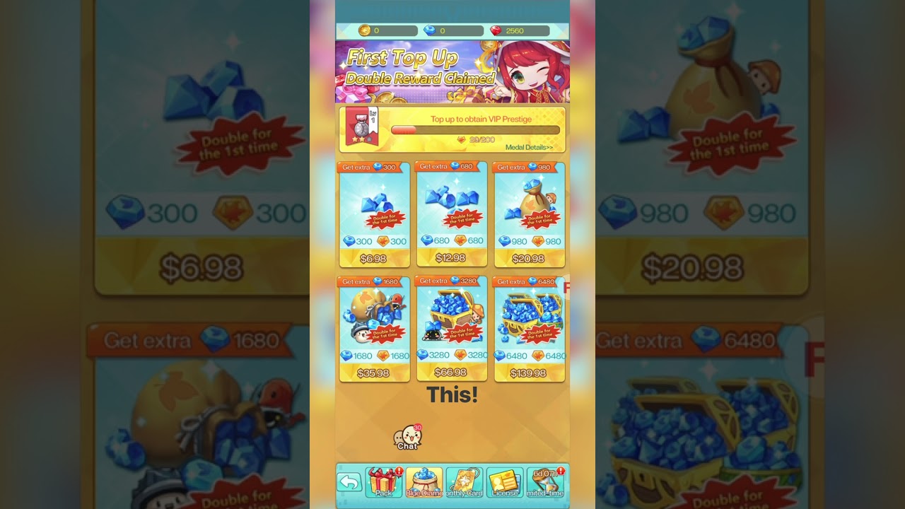 Maplestory R: Optimise your Blue Diamond purchase!