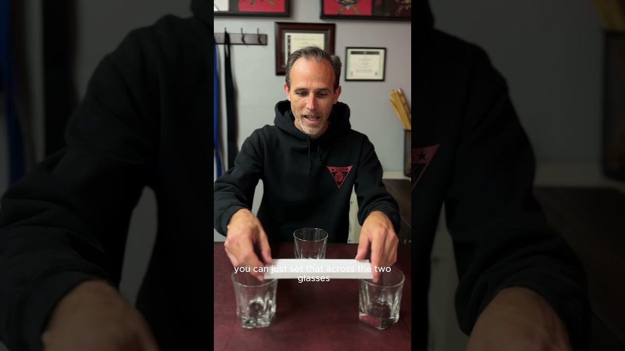 Balance a Glass on a Sheet of Paper #shorts