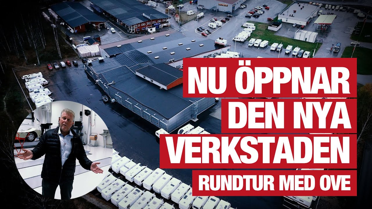 Nya verkstaden har öppnat. Ove visar runt i de nya hallarna.
