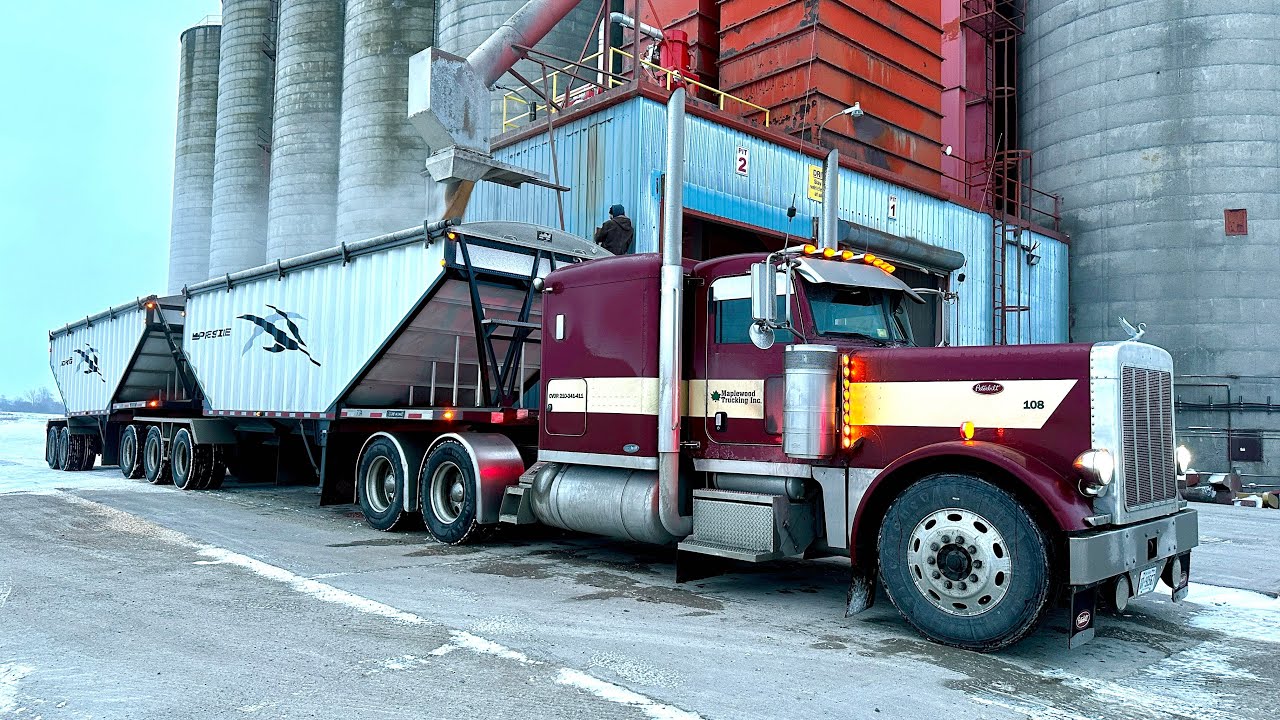 Come Trucking To Haul Some GRAIN! Snowy Week Pt 1