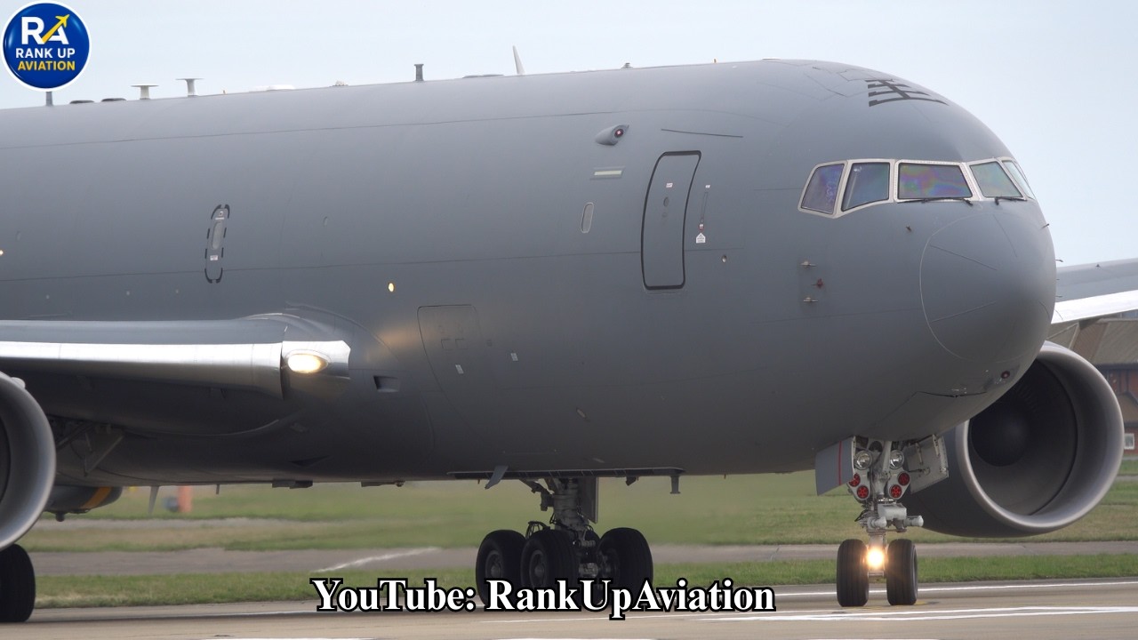 KC-135 Develops Technical Issue on Taxiway | Tankers Launch to Support F-35 & F-15 | RAF Mildenhall