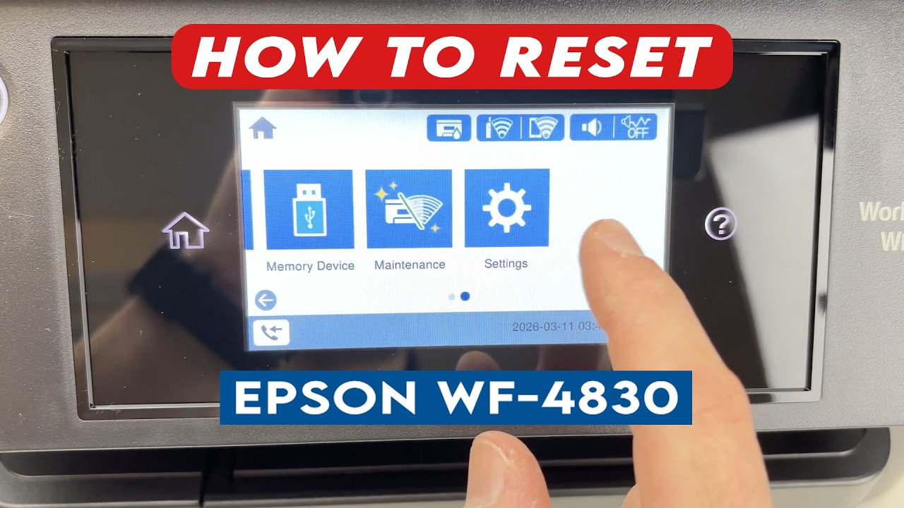 Как сбросить настройки принтера Epson WF-4830