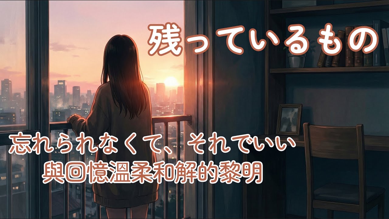🌙日系晨憶靜語BGM《残っているもの・留下的東西》忘れられなくて、それでいい‧與回憶溫柔和解的黎明 | 豎屏中字