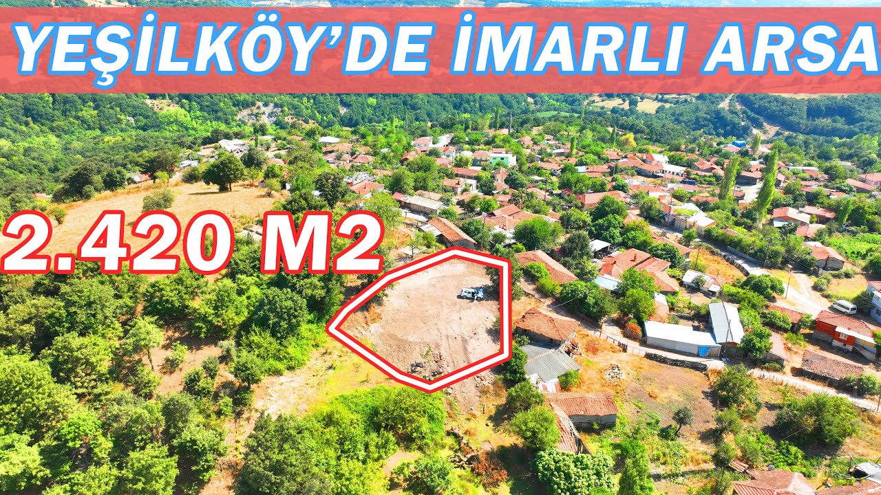 1596- Kazdağlarında 2.420 m2 Köy İçi İmarlı Arsa / Harika Manzaralı