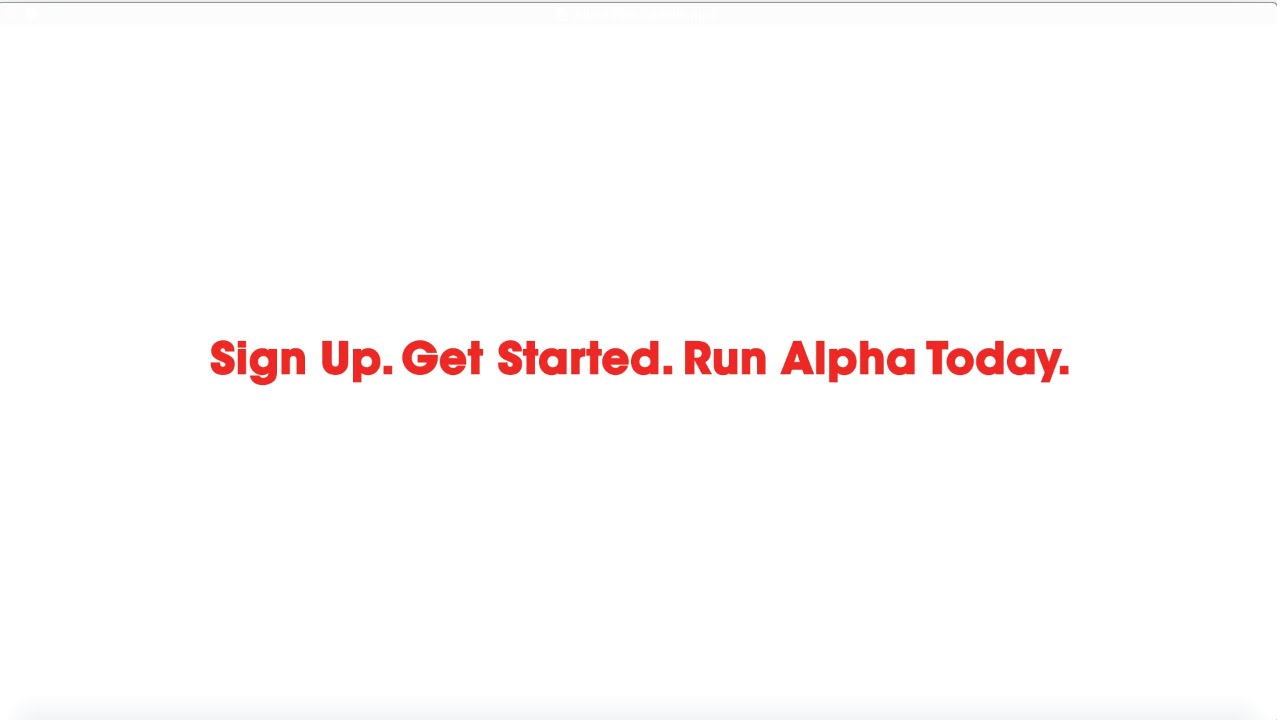 Run Alpha