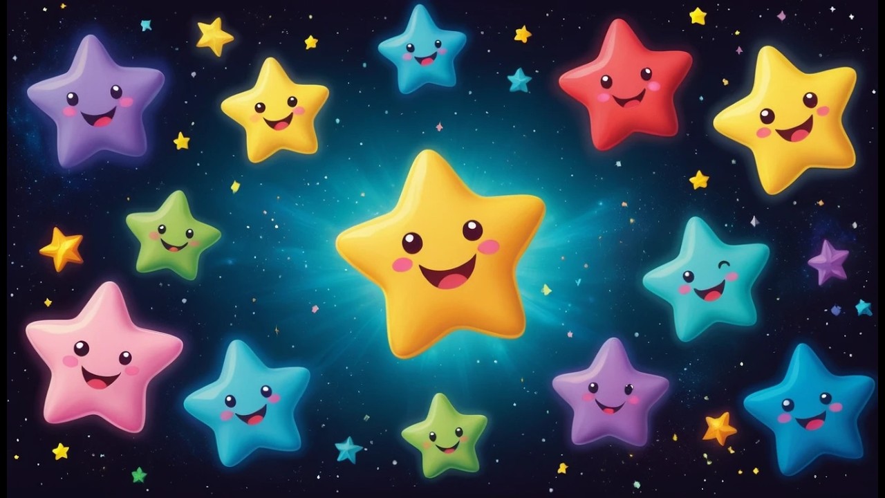 Eight Little Stars Twinkle Twinkle Twinkle | Bedtime Counting Song & Lullaby
