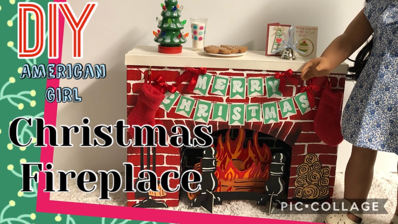 DIY American Girl Julie's Christmas Fireplace