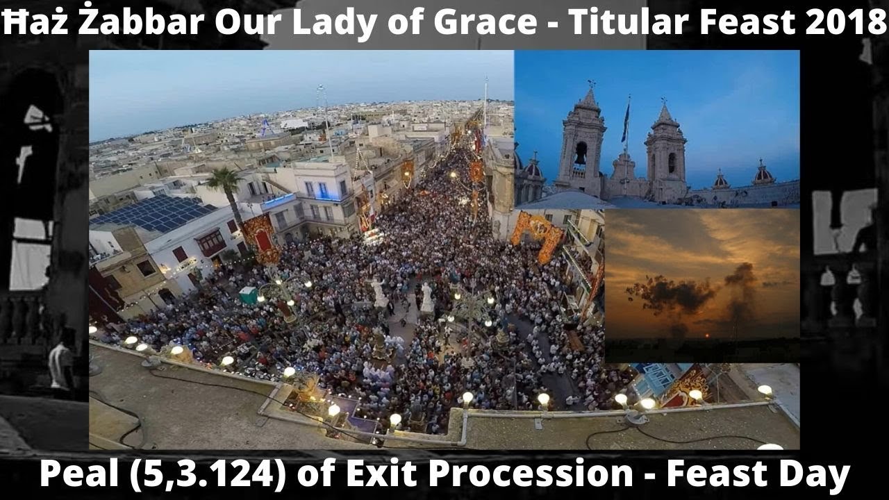 Ħruġ il-Purċissjoni (2018 - 5,3.124) - Żabbar Madonna tal-Grazzja - Festa Titulari - 5 Qniepen