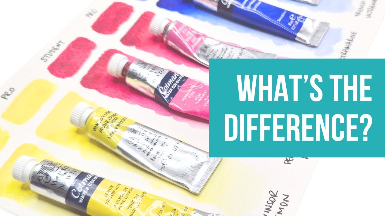 Difference between student and artist grade (professional) watercolour supplies