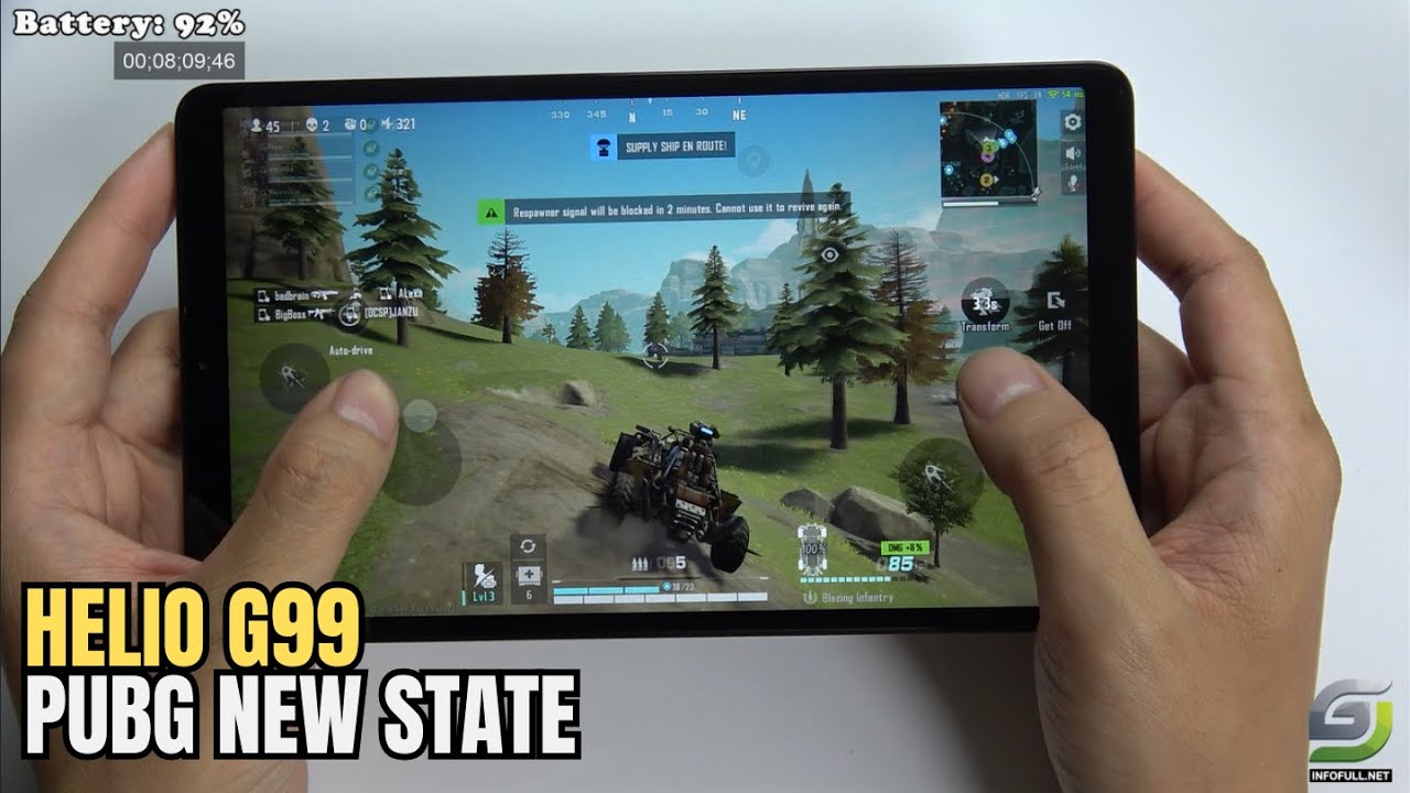 Samsung Galaxy Tab A9 test game Farlight 84
